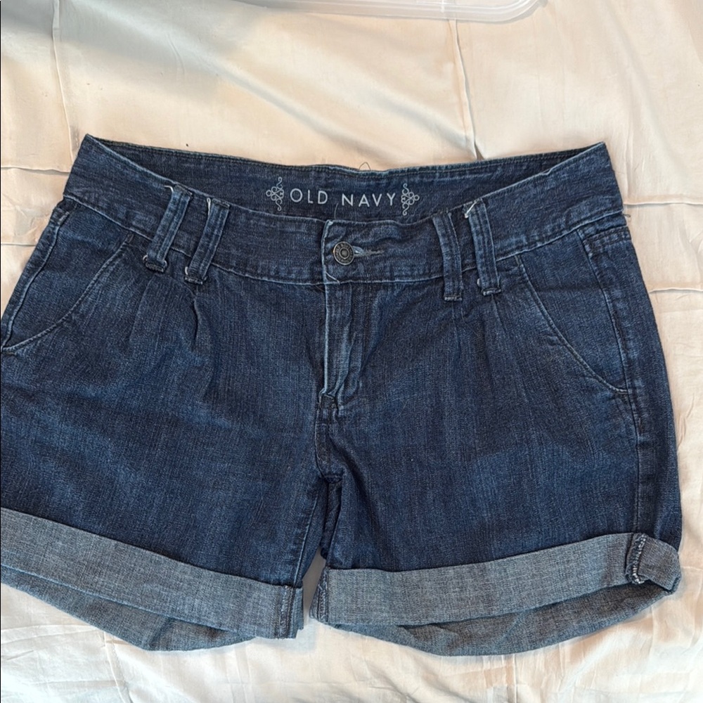 Old Navy Blue Jean Shorts Cuffed Hem